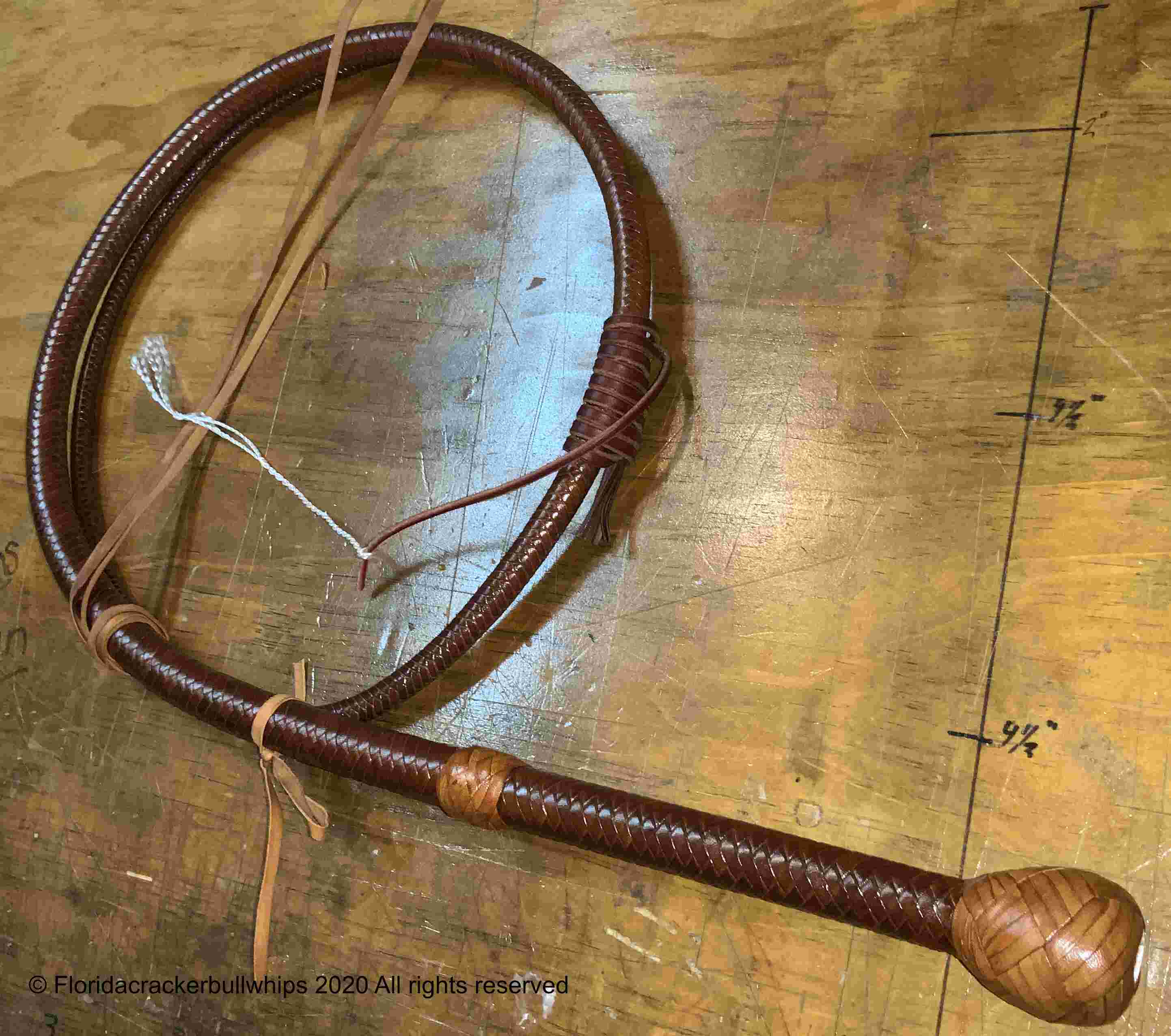 7 foot 12 Plait Kangaroo Bullwhip